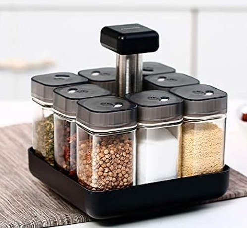 Revolving Spice Rack |  Minimal Space Usage and Customizable Spice Storage