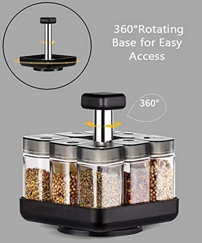 Revolving Spice Rack |  Minimal Space Usage and Customizable Spice Storage