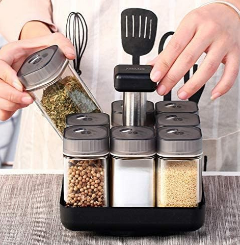 Revolving Spice Rack |  Minimal Space Usage and Customizable Spice Storage