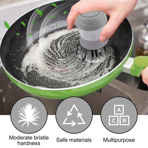 Automatic Liquid Adding Cleaning Brush – Multifunctional Kitchen Pot Scrubber