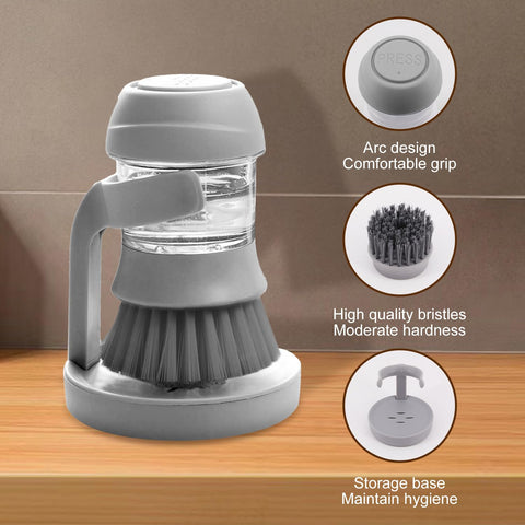 Automatic Liquid Adding Cleaning Brush – Multifunctional Kitchen Pot Scrubber