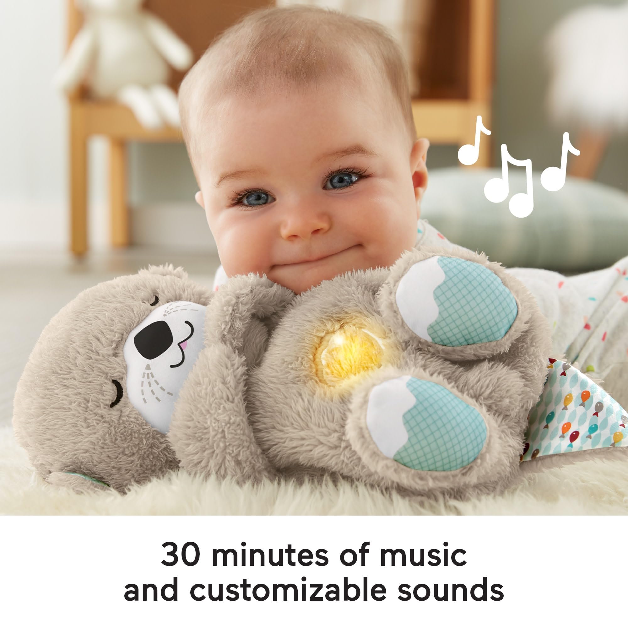 Baby Breathing Bear | Adorable Plush Otter Design for Cuddling, Comfort & Playtime