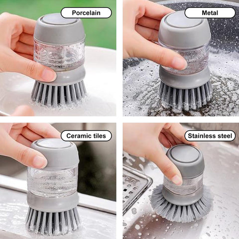 Automatic Liquid Adding Cleaning Brush – Multifunctional Kitchen Pot Scrubber