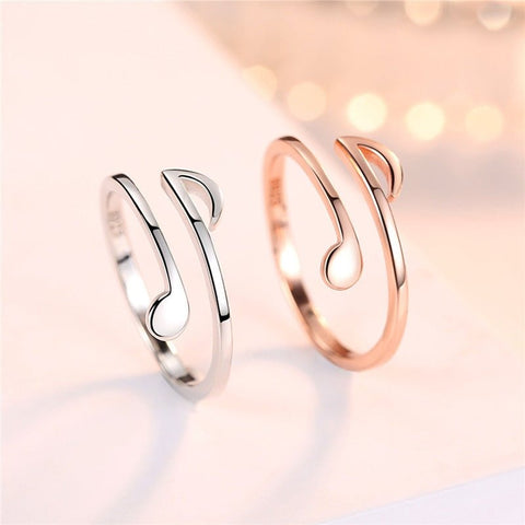 Luxury Adjustable Music Rings - Geometric Wedding Ring for Women