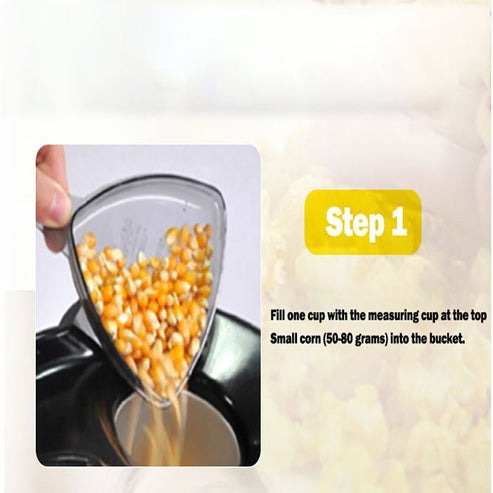 Mini Popcorn Machine | QuickCorn Hot Air Corn Maker for Perfect Snacks in Minutes