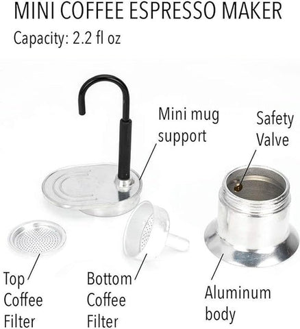 Portable Italian Coffee Maker | Compact Espresso Machine for Travel, Camping & On-the-Go Use