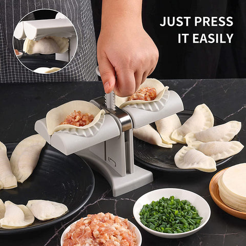 Automatic Dumpling Machine |  Double Head Food Grade Stainless Steel Dumpling Maker for Quick and Easy Cooking