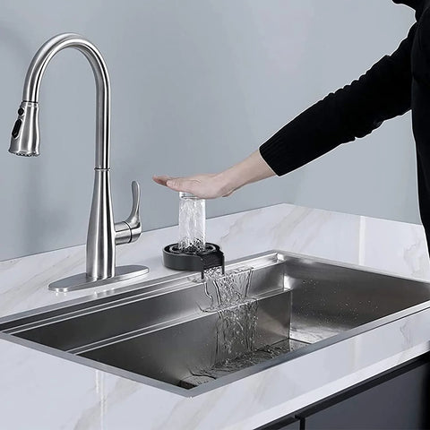 Sink Faucet Washer | Multi-Angle Cup Washer for Quick & Efficient Cleaning, Easy DIY Installation for Kitchen Faucets